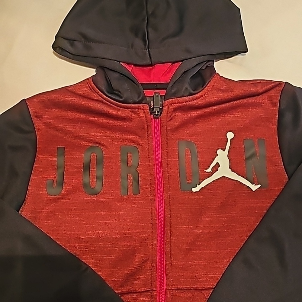 JORDAN Brand hoodie red and black size S 8-10 - Picture 2 of 6
